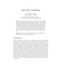 Music Genre Classification iitk